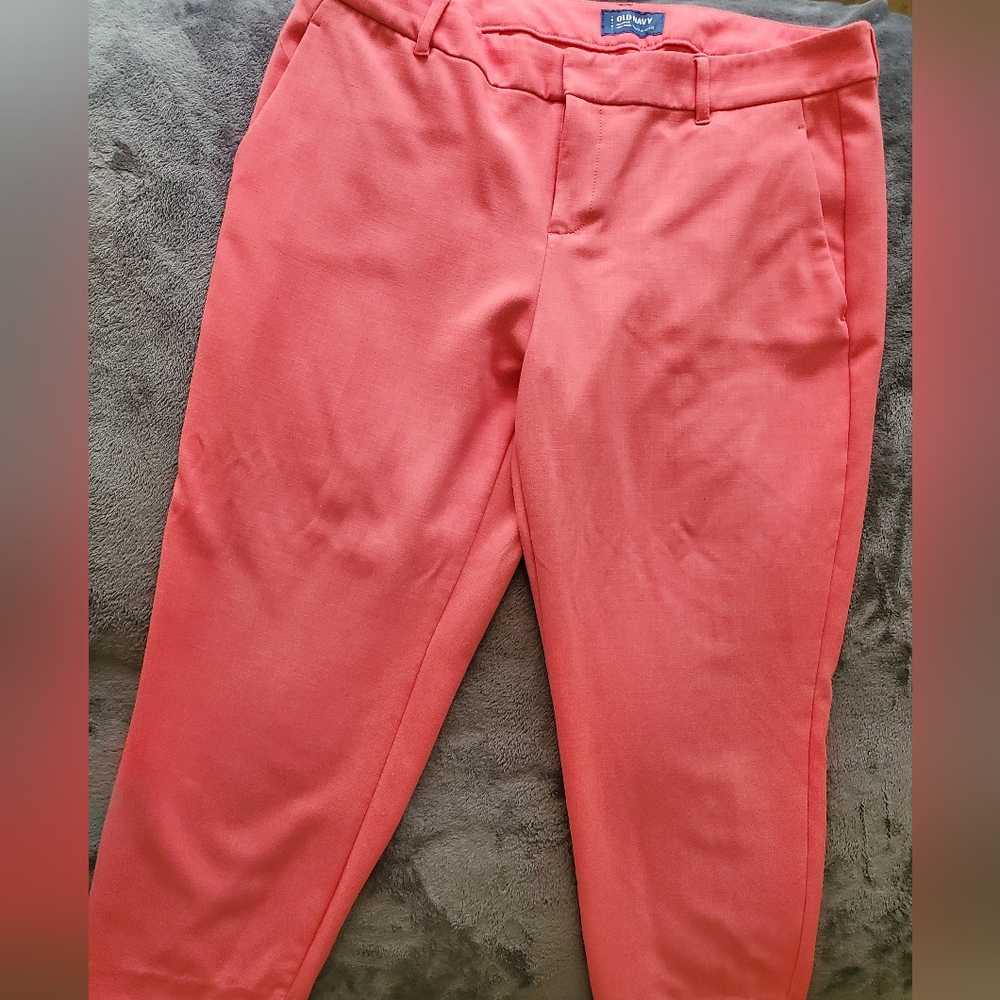 Coral business casual Plus-sized pants